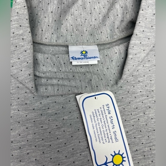 NWT Florence Eiseman Polka Dot Sweatshirt Dress w/ Pockets Size 14 - Picture 4 of 5